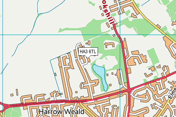 HA3 6TL map - OS VectorMap District (Ordnance Survey)