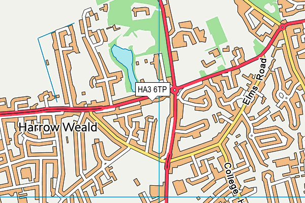 HA3 6TP map - OS VectorMap District (Ordnance Survey)