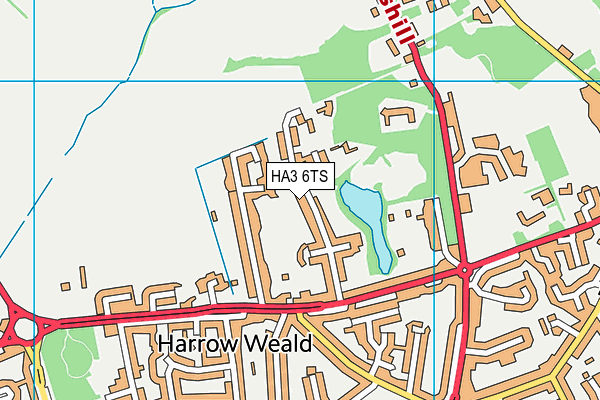 HA3 6TS map - OS VectorMap District (Ordnance Survey)