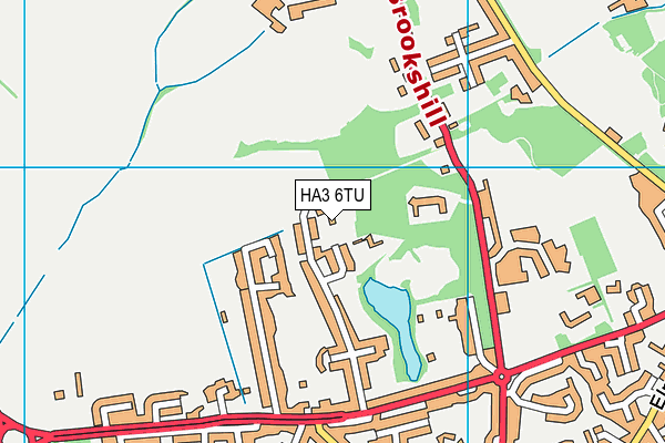 HA3 6TU map - OS VectorMap District (Ordnance Survey)