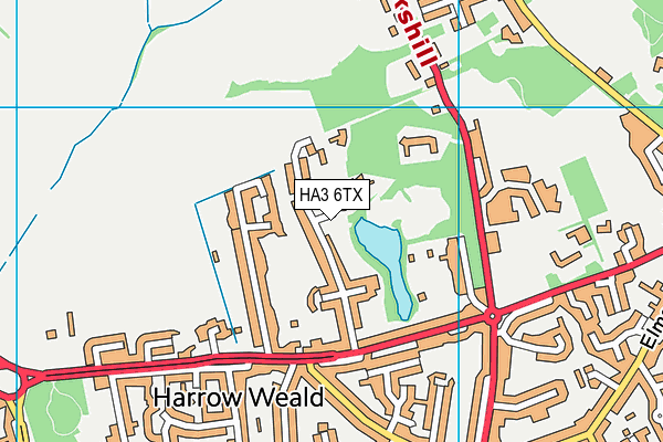 HA3 6TX map - OS VectorMap District (Ordnance Survey)