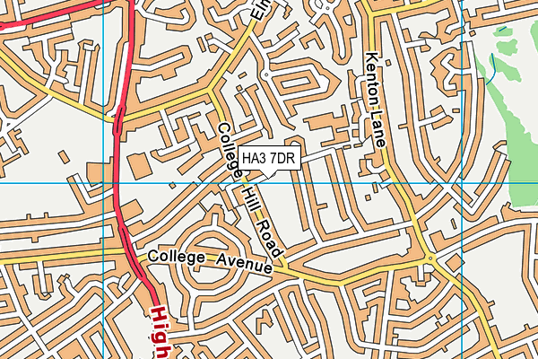 HA3 7DR map - OS VectorMap District (Ordnance Survey)
