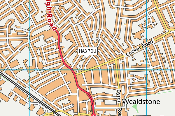 HA3 7DU map - OS VectorMap District (Ordnance Survey)