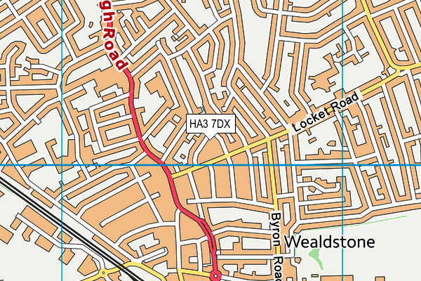HA3 7DX map - OS VectorMap District (Ordnance Survey)