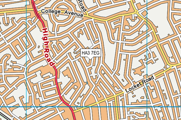 HA3 7EG map - OS VectorMap District (Ordnance Survey)