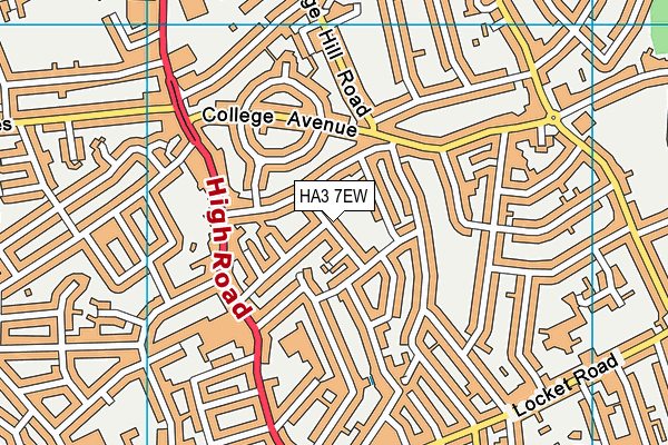 HA3 7EW map - OS VectorMap District (Ordnance Survey)