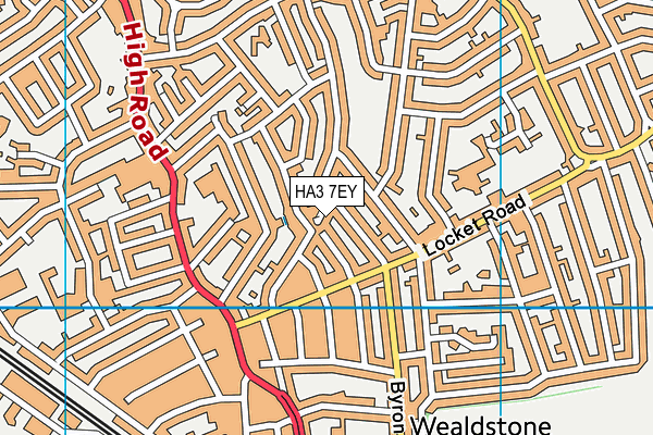 HA3 7EY map - OS VectorMap District (Ordnance Survey)