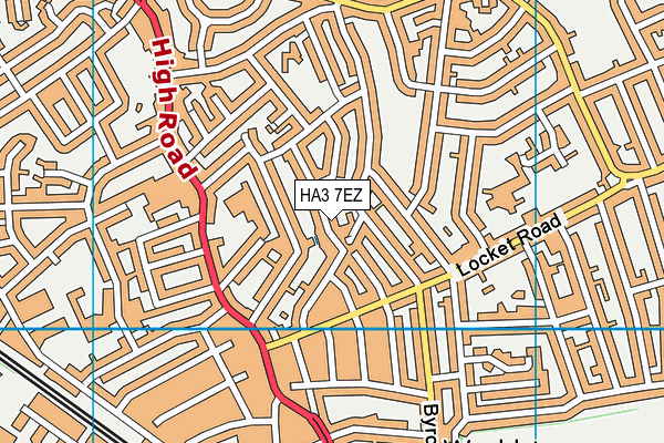 HA3 7EZ map - OS VectorMap District (Ordnance Survey)