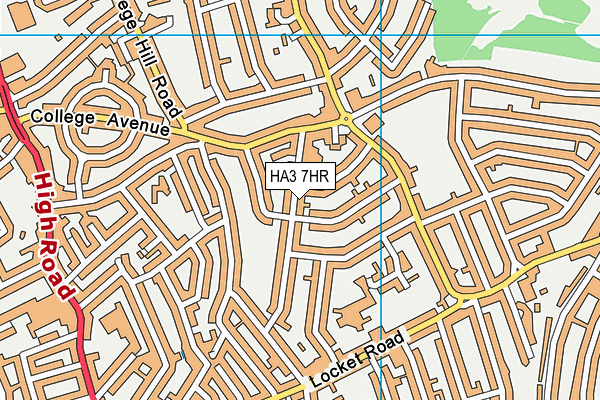 HA3 7HR map - OS VectorMap District (Ordnance Survey)