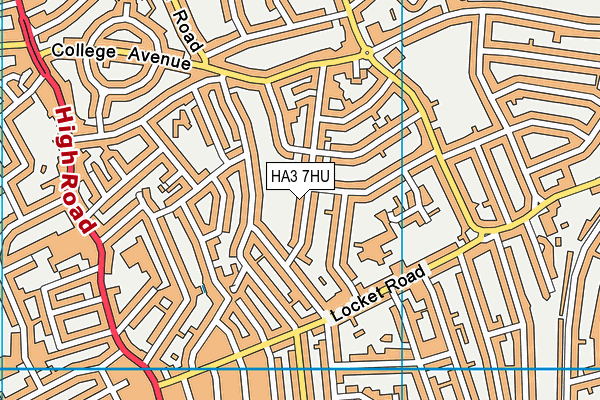 HA3 7HU map - OS VectorMap District (Ordnance Survey)