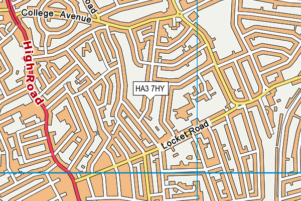 HA3 7HY map - OS VectorMap District (Ordnance Survey)