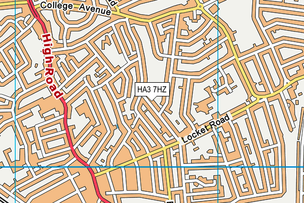 HA3 7HZ map - OS VectorMap District (Ordnance Survey)