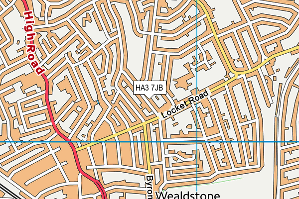 HA3 7JB map - OS VectorMap District (Ordnance Survey)