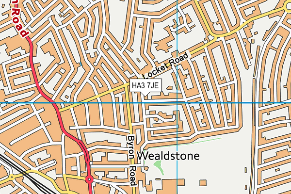 HA3 7JE map - OS VectorMap District (Ordnance Survey)