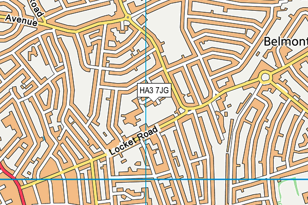 HA3 7JG map - OS VectorMap District (Ordnance Survey)