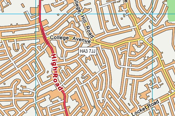 HA3 7JJ map - OS VectorMap District (Ordnance Survey)