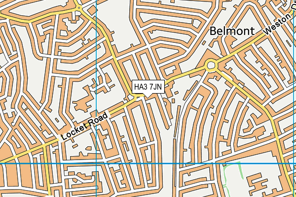 HA3 7JN map - OS VectorMap District (Ordnance Survey)