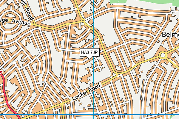 HA3 7JP map - OS VectorMap District (Ordnance Survey)