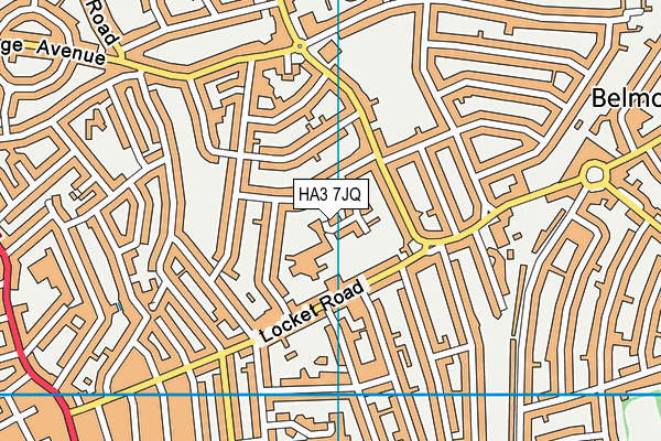HA3 7JQ map - OS VectorMap District (Ordnance Survey)