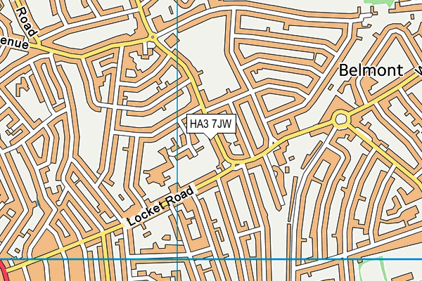 HA3 7JW map - OS VectorMap District (Ordnance Survey)