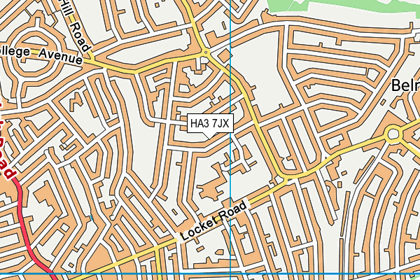 HA3 7JX map - OS VectorMap District (Ordnance Survey)