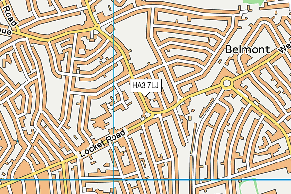 HA3 7LJ map - OS VectorMap District (Ordnance Survey)