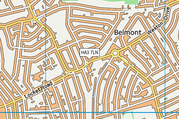 HA3 7LN map - OS VectorMap District (Ordnance Survey)