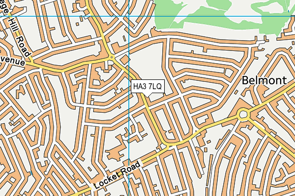 HA3 7LQ map - OS VectorMap District (Ordnance Survey)