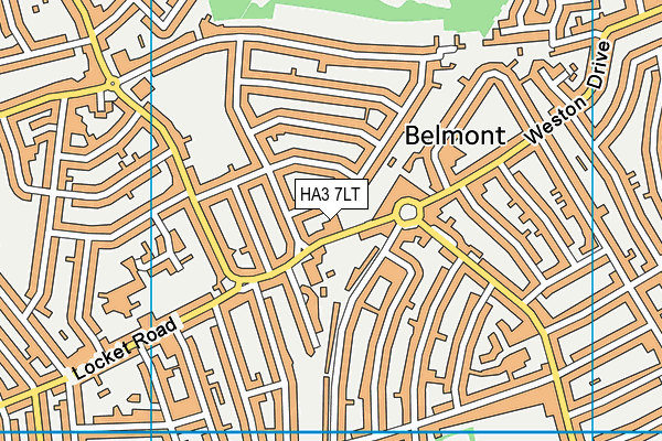HA3 7LT map - OS VectorMap District (Ordnance Survey)
