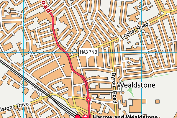 HA3 7NB map - OS VectorMap District (Ordnance Survey)