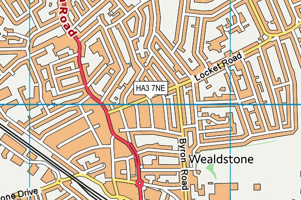 HA3 7NE map - OS VectorMap District (Ordnance Survey)