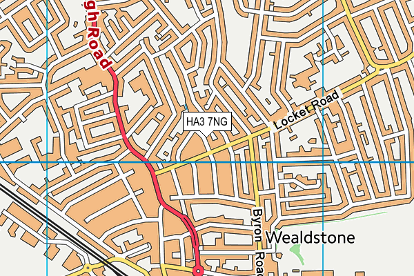 HA3 7NG map - OS VectorMap District (Ordnance Survey)