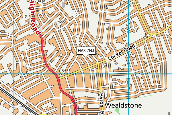 HA3 7NJ map - OS VectorMap District (Ordnance Survey)