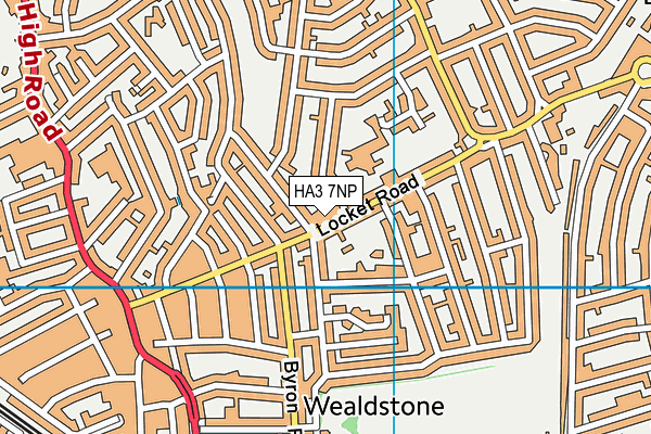 HA3 7NP map - OS VectorMap District (Ordnance Survey)