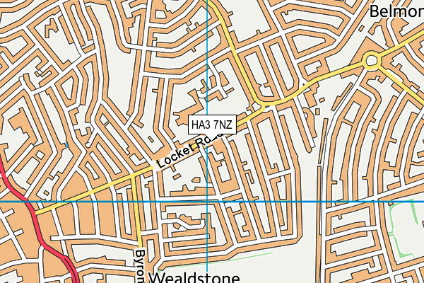 HA3 7NZ map - OS VectorMap District (Ordnance Survey)
