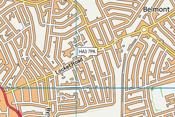 HA3 7PA map - OS VectorMap District (Ordnance Survey)
