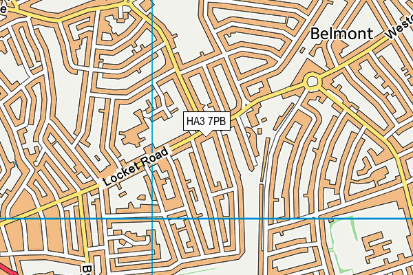 HA3 7PB map - OS VectorMap District (Ordnance Survey)