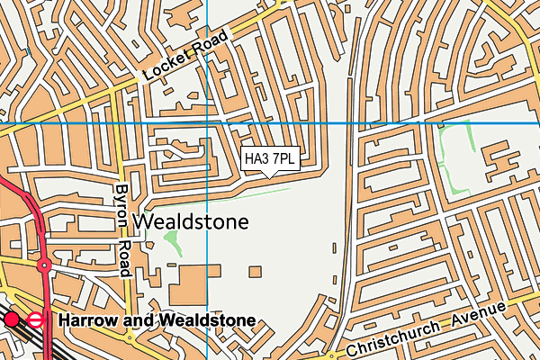 HA3 7PL map - OS VectorMap District (Ordnance Survey)