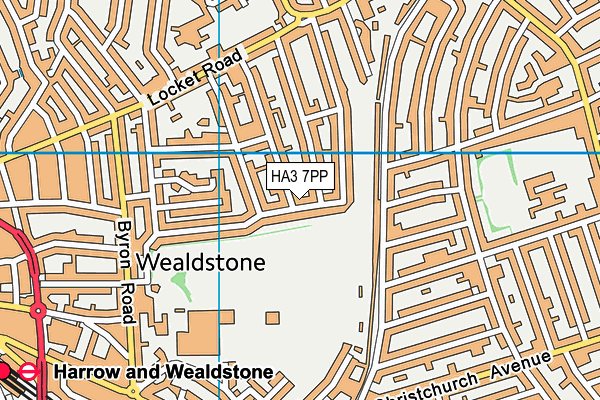 HA3 7PP map - OS VectorMap District (Ordnance Survey)