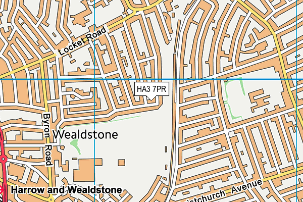 HA3 7PR map - OS VectorMap District (Ordnance Survey)