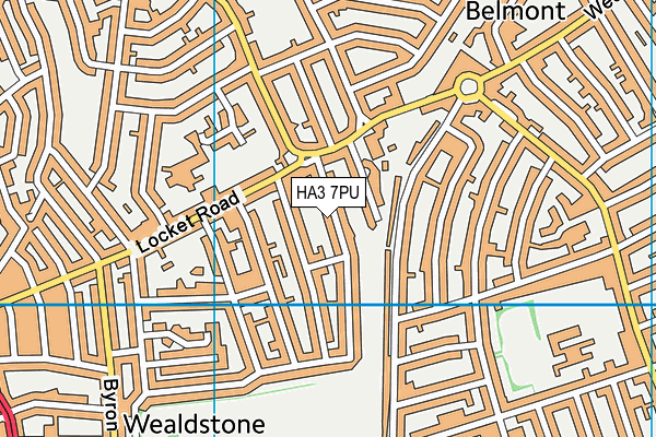 HA3 7PU map - OS VectorMap District (Ordnance Survey)