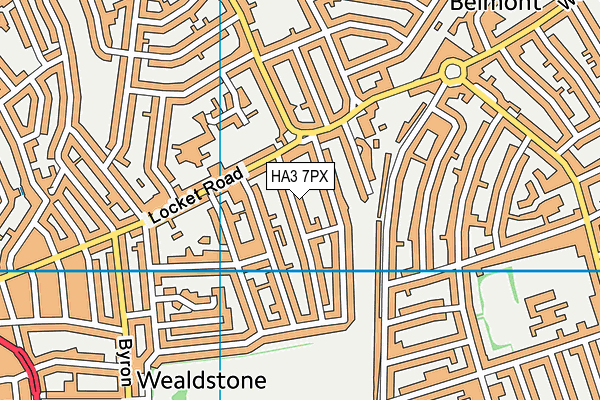 HA3 7PX map - OS VectorMap District (Ordnance Survey)
