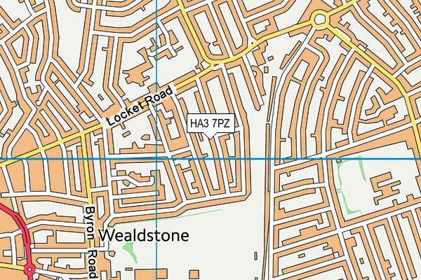 HA3 7PZ map - OS VectorMap District (Ordnance Survey)