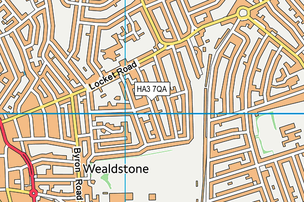 HA3 7QA map - OS VectorMap District (Ordnance Survey)