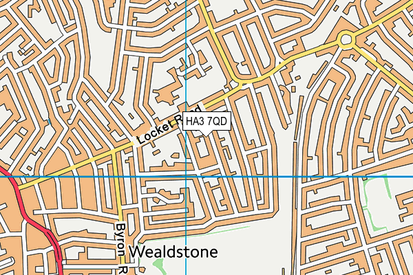 HA3 7QD map - OS VectorMap District (Ordnance Survey)