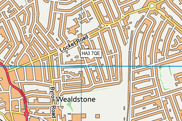 HA3 7QE map - OS VectorMap District (Ordnance Survey)
