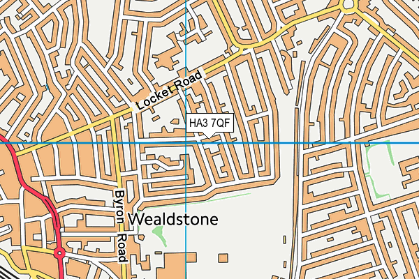 HA3 7QF map - OS VectorMap District (Ordnance Survey)
