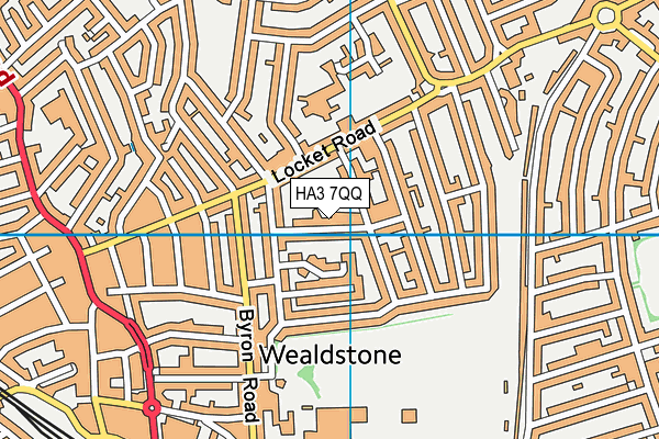 HA3 7QQ map - OS VectorMap District (Ordnance Survey)