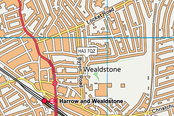 HA3 7QZ map - OS VectorMap District (Ordnance Survey)