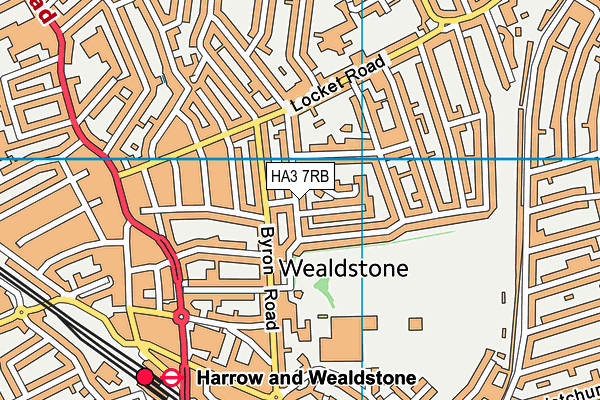 HA3 7RB map - OS VectorMap District (Ordnance Survey)